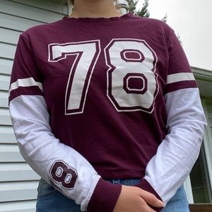 Nice maroon and white “78” long sleeve from H&M